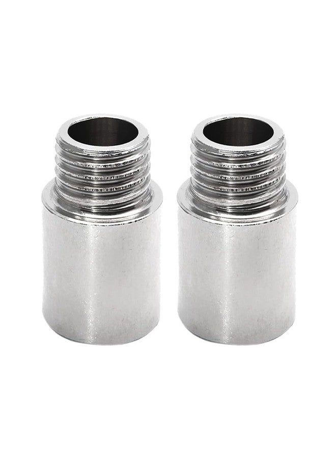 Imaashi Stainless Steel Chrom Finished Extension Nipple for Bathroom Fittings Durable Pipe Connector for Plumbing, Tap, Shower, and Geyser Installations Etc - (1.5 inch - Pack of 2) - Image 1
